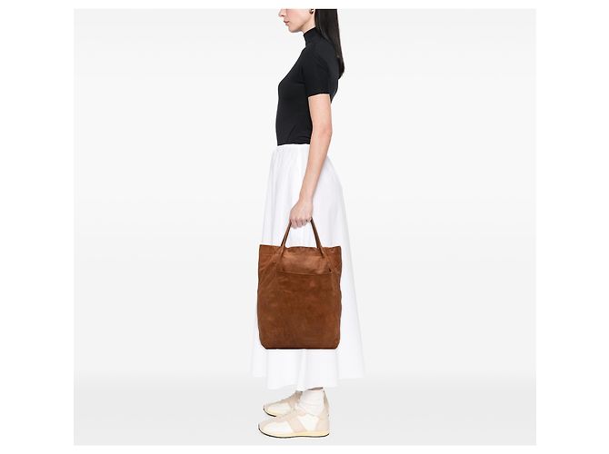 Marni Brauner Leder-Tote mit Fronttasche - Ansicht 6