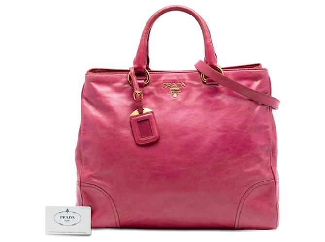 Borsa Prada Pink Vitello Shine Rosa - vista 7