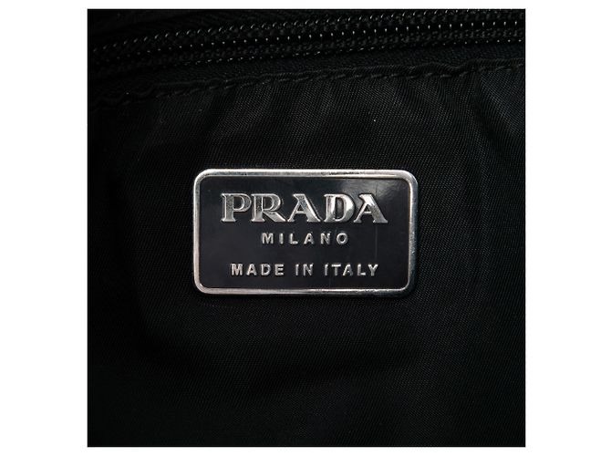 Borsa Prada Black Tessuto con manico in acrilico Nero - vista 5