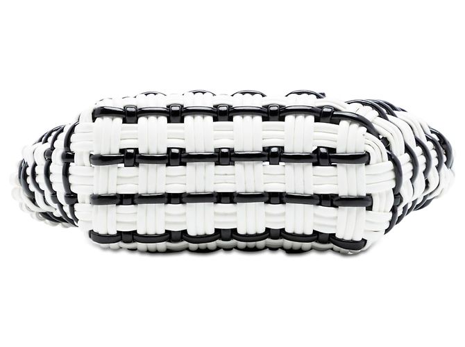 Borsa Balenciaga Bistro Basket in ecopelle bianca XXS - vista 3