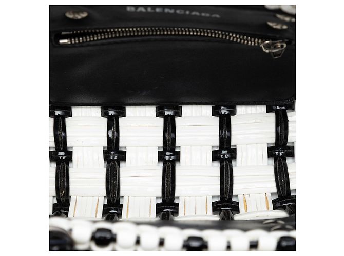 Borsa Balenciaga Bistro Basket in ecopelle bianca XXS - vista 4