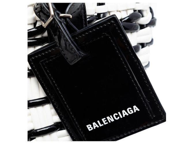 Borsa Balenciaga Bistro Basket in ecopelle bianca XXS - vista 5