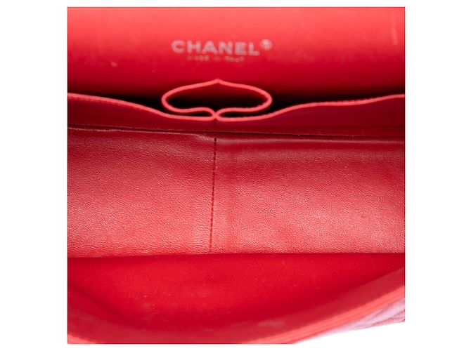 Chanel Red Jumbo Classic Caviar Double Flap - vista 4