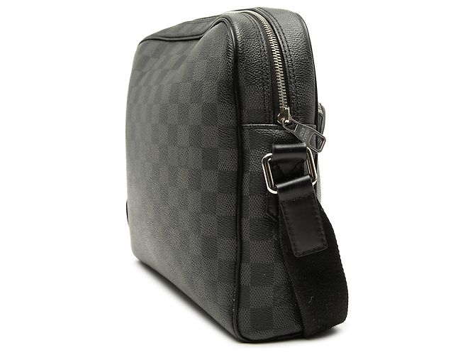Louis Vuitton Black Damier Graphite Dayton Reporter MM Nero - vista 2