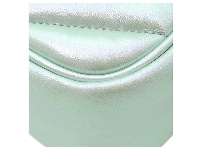 Borsa a tracolla Gucci Green Small GG Marmont Matelasse Iridescent Nappa Verde Verde chiaro - vista 8
