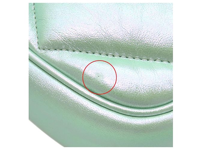 Borsa a tracolla Gucci Green Small GG Marmont Matelasse Iridescent Nappa Verde Verde chiaro - vista 9
