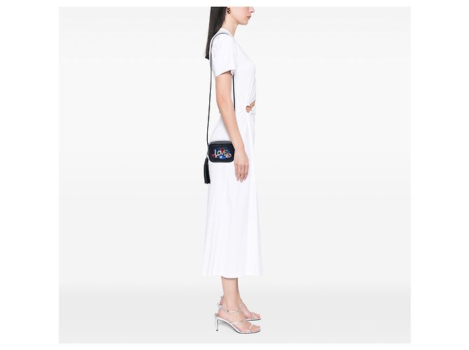 Borsa a tracolla Love Blogger in nappa ricamata nera Saint Laurent Mini Nero - vista 6
