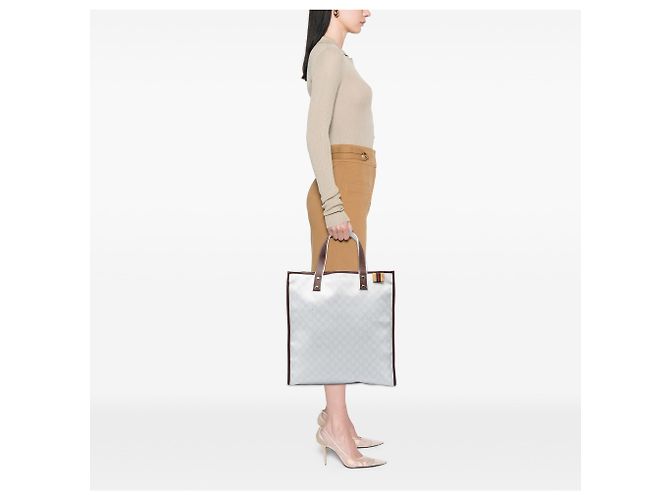 Tote Gucci White GG Supreme Web Bianco - vista 6