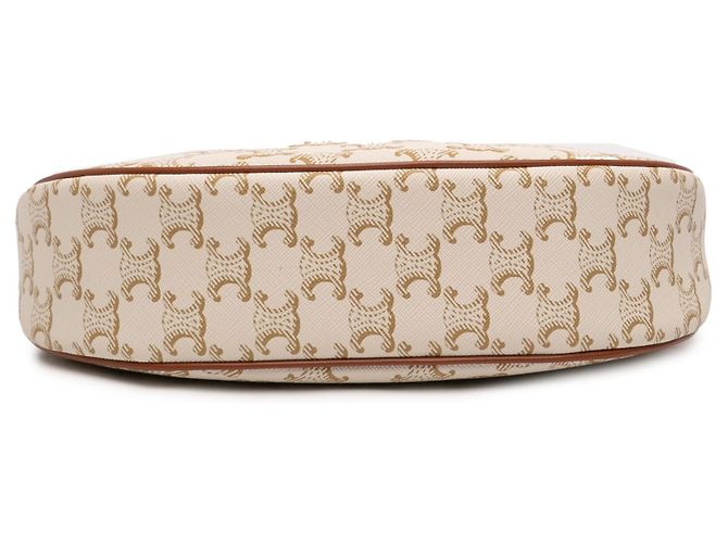 Céline Borsa a tracolla Ava in tela rivestita Triomphe marrone Celine Beige - vista 3