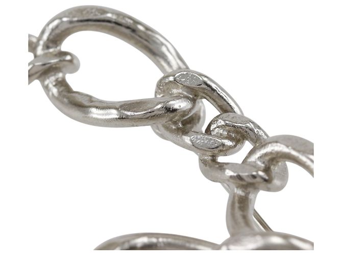 Spilla a catena traforata in ottone CC argento Chanel - vista 5