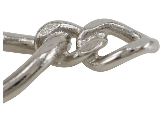 Spilla a catena traforata in ottone CC argento Chanel - vista 6