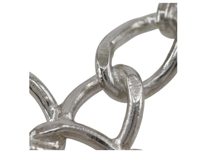 Spilla a catena traforata in ottone CC argento Chanel - vista 7