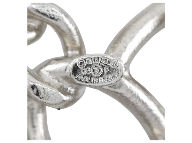 Spilla a catena traforata in ottone CC argento Chanel - vista 9