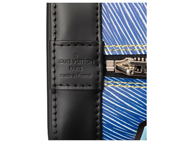 Louis Vuitton Blue Epi Denim Aztec Alma PM - vista 5