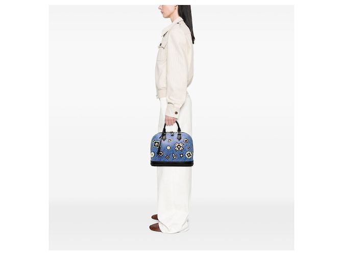 Louis Vuitton Blue Epi Denim Aztec Alma PM - vista 7