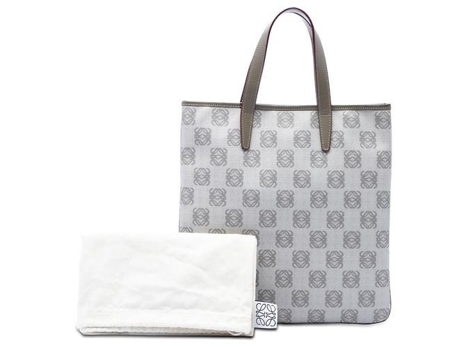 LOEWE Tote aus beschichteter Canvas mit Anagram-Motiv in Grau Braun - Ansicht 7
