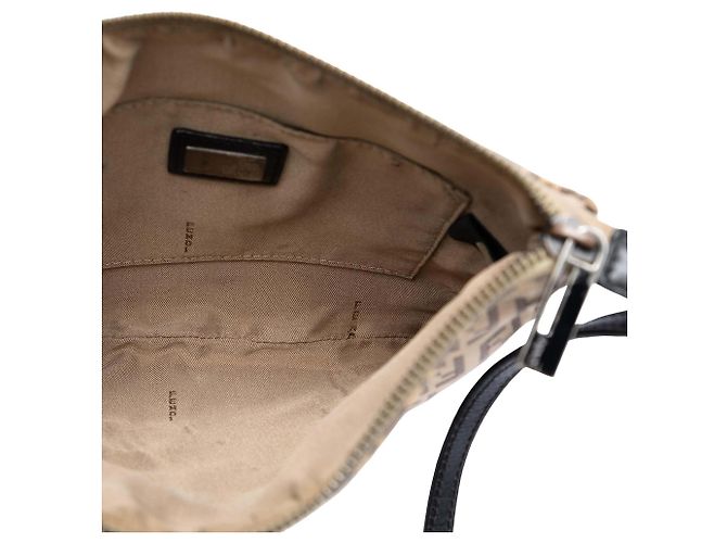 Fendi Beige Zucchino Canvas Crossbody - vista 4