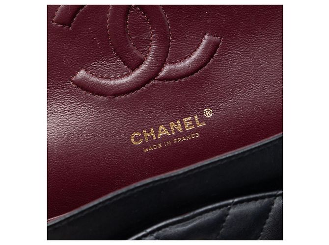 Chanel Black Medium Classic Chevron Lambskin Double Flap Nero - vista 5