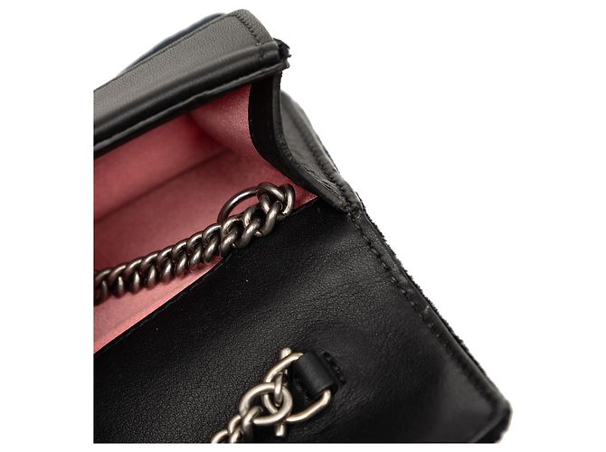 Gucci Dionysus Mini Borsa a Tracolla in Velluto Nero con Cristalli - vista 6