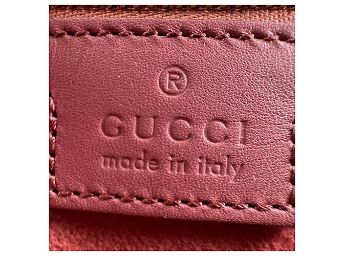 Bolsa de ombro em couro rosa Gucci - vista 12
