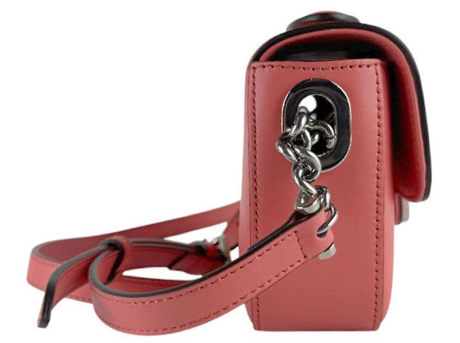 Bolsa de ombro em couro rosa Gucci - vista 2
