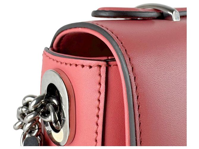 Bolsa de ombro em couro rosa Gucci - vista 6