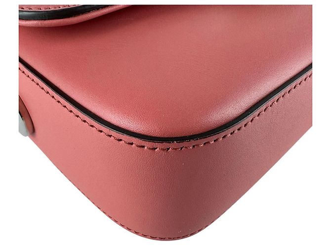 Bolsa de ombro em couro rosa Gucci - vista 8