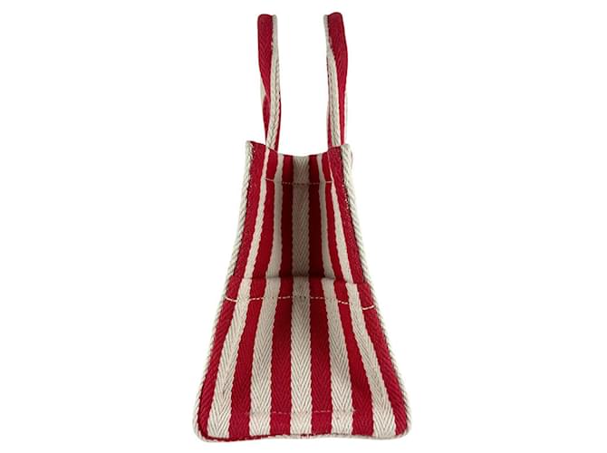 Céline Borsa Cabas Thais Small di Celine Marrone Bianco Rosso - vista 2