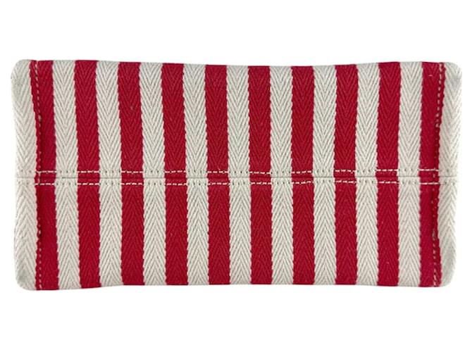 Céline Borsa Cabas Thais Small di Celine Marrone Bianco Rosso - vista 4