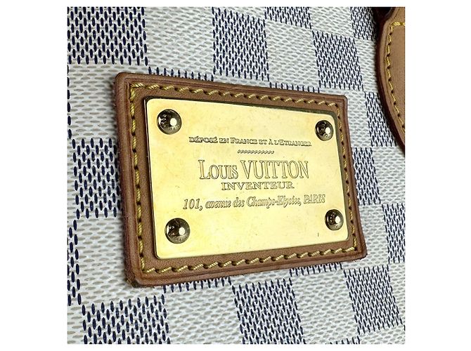 Borsa Louis Vuitton Damier Azur Hampstead PM Crudo - vista 11
