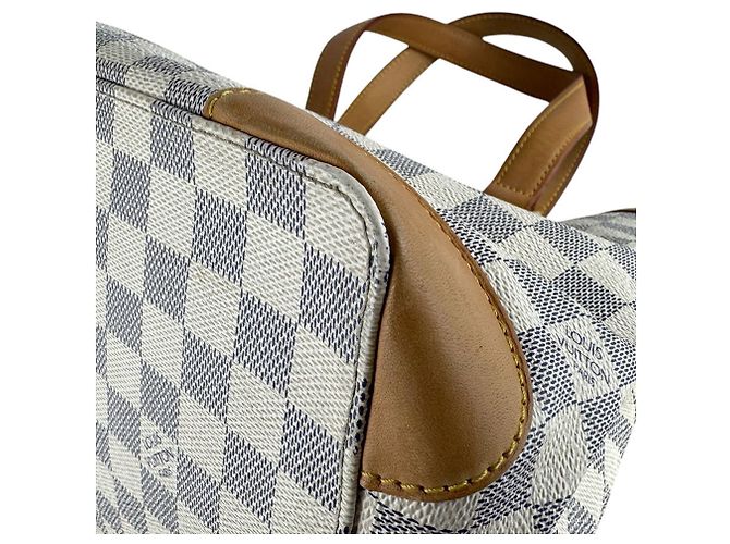 Borsa Louis Vuitton Damier Azur Hampstead PM Crudo - vista 9