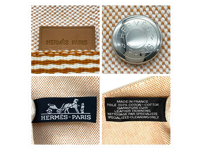 Hermès Hermes Fourre-Tout Cabas Tote Bag Arancione - vista 6