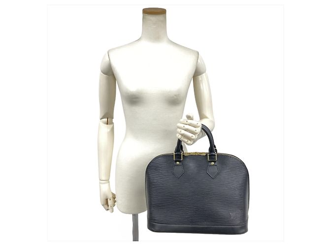 Borsa Alma Louis Vuitton in pelle Epi Nero - vista 5