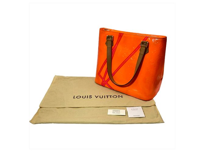 Borsa Tote Louis Vuitton Houston Arancione - vista 13
