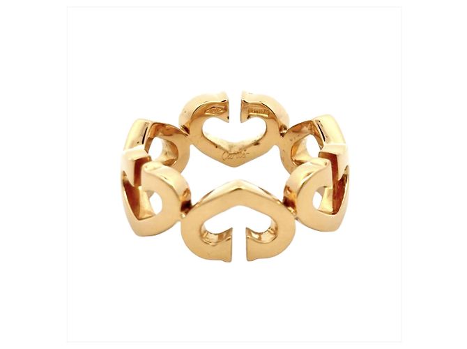 Anello Cartier C Heart Band in oro giallo 18K - vista 2