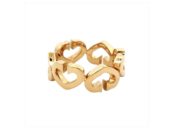 Anello Cartier C Heart Band in oro giallo 18K - vista 3