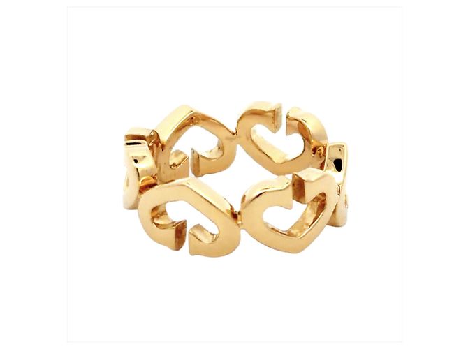 Anello Cartier C Heart Band in oro giallo 18K - vista 5