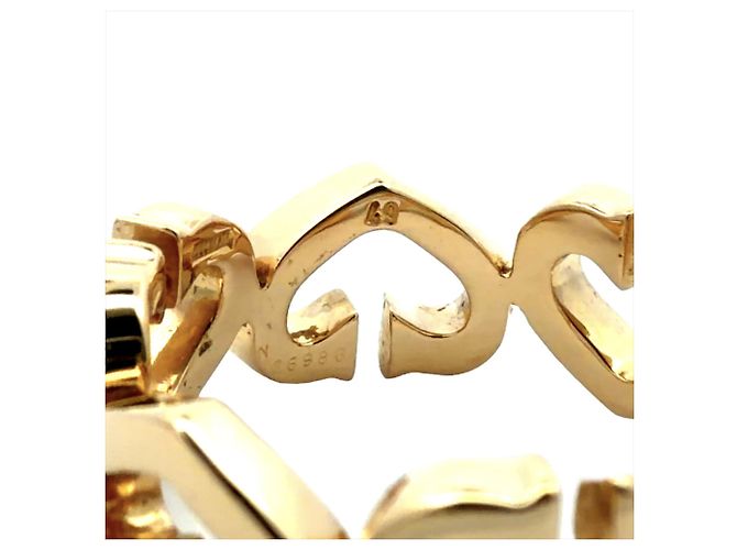 Anello Cartier C Heart Band in oro giallo 18K - vista 8
