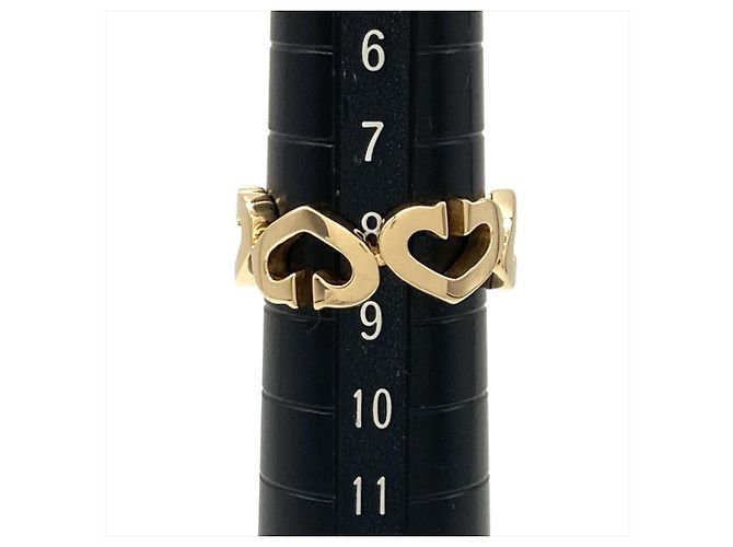 Anello Cartier C Heart Band in oro giallo 18K - vista 9