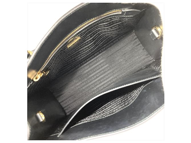 Borsa a tracolla in pelle Saffiano Prada Nero - vista 5