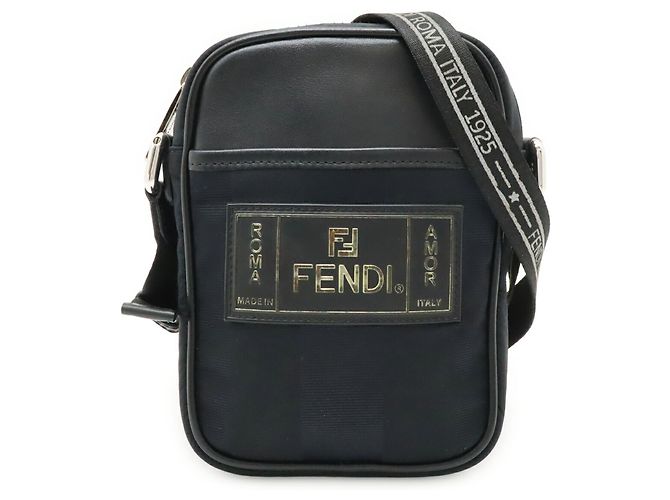 Borsa a Spalla Fendi Pequin Nero - vista 2
