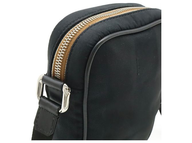 Borsa a Spalla Fendi Pequin Nero - vista 5