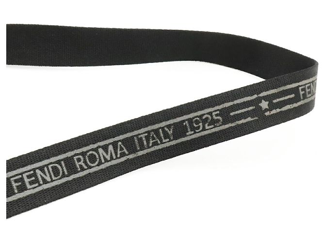 Borsa a Spalla Fendi Pequin Nero - vista 7