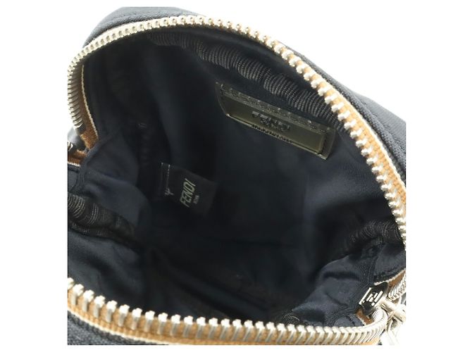 Borsa a Spalla Fendi Pequin Nero - vista 9