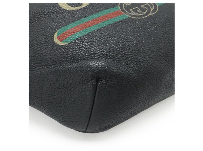 Borsa a tracolla Gucci Print Sherry Line Nero Rosso Verde - vista 4