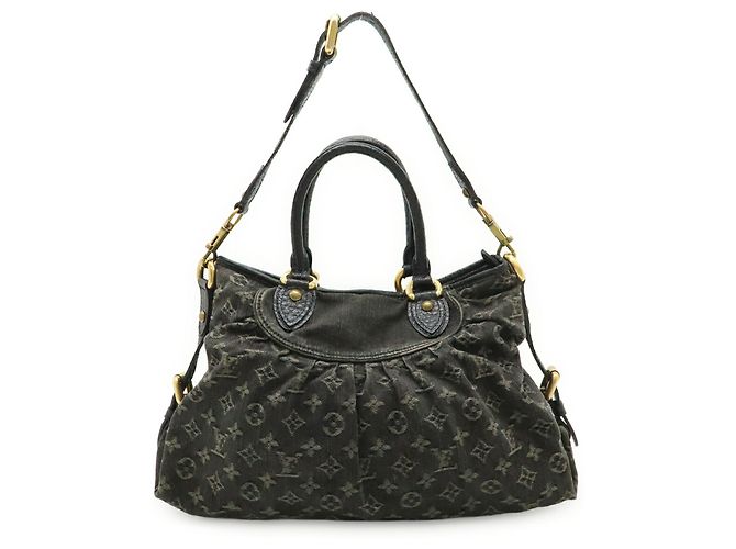 Borsa Tote Louis Vuitton Monogram Denim Neo Cabby MM Nero - vista 2
