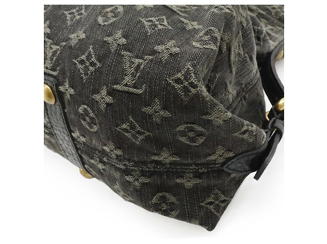 Borsa Tote Louis Vuitton Monogram Denim Neo Cabby MM Nero - vista 4