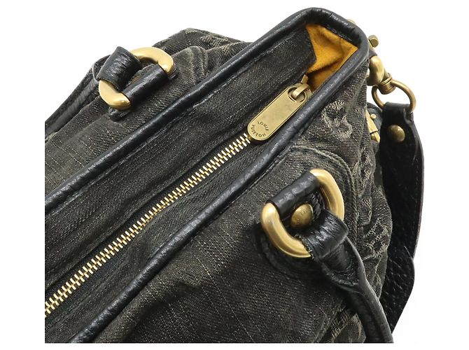 Borsa Tote Louis Vuitton Monogram Denim Neo Cabby MM Nero - vista 6