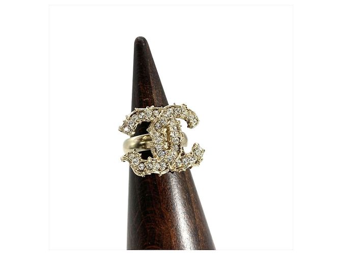 Anello a fascia Chanel Coco Mark con strass - vista 10
