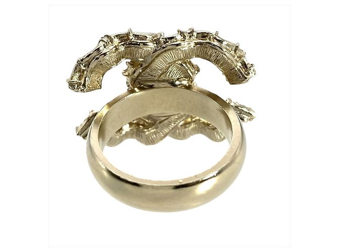 Anello a fascia Chanel Coco Mark con strass - vista 4